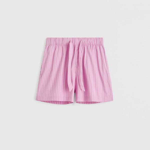 Poplin Shorts in Purple Pink Stripes