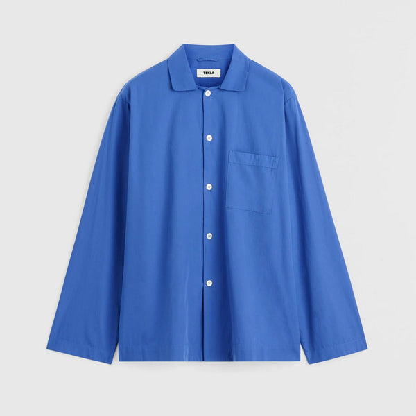 Poplin Long Sleeved Shirt in Royal Blue