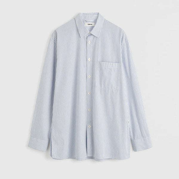 Poplin Long Sleeved Shirt in Orchid Stripes