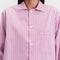 Poplin Long Sleeved Shirt in Purple Pink Stripes