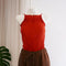 Hand Pleated Cami Top in Madder