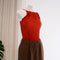 Hand Pleated Cami Top in Madder