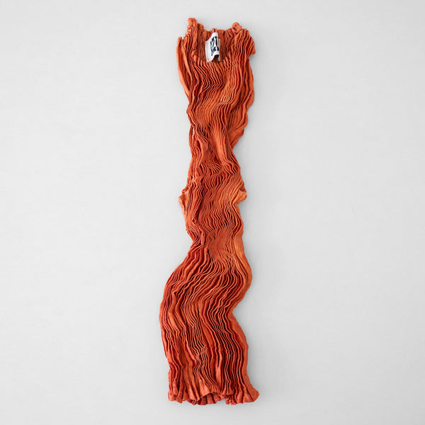 Hand Pleated Silk Tank Top in Light Madder