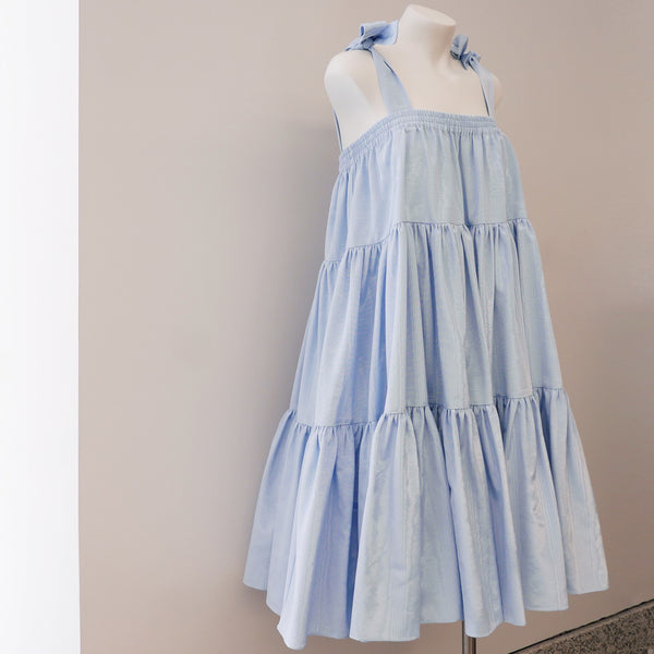Amy Dress/Skirt in Blue Moiré
