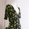Chrissy Dress in Falling Bouquet Print in Yellow & Black