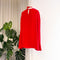 Eleonore Short Cape Dress in Red With Pink Flower