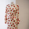 Jackie Silk Satin Dress in Red Rose/Ivory