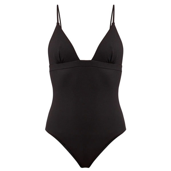 Maggie Maillot in Textured Black
