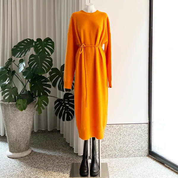 Crew Cashmere Dress in Carrot