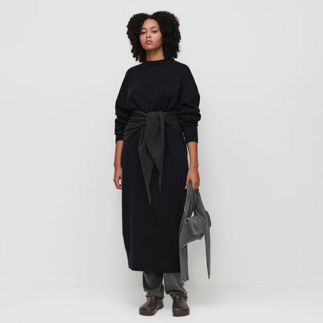 Crew Cashmere Dress in Navy