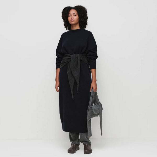 Crew Cashmere Dress in Navy