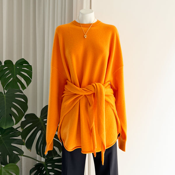 Crew Hop Cashmere Sweater in Carrot