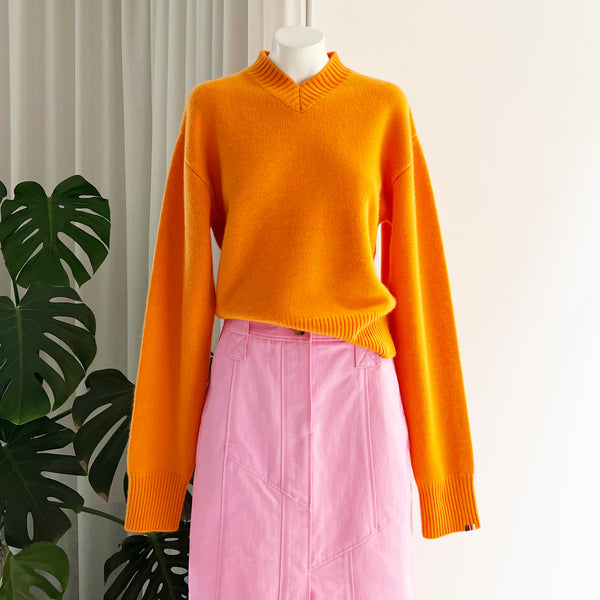 Demi Cashmere Sweater in Carrot