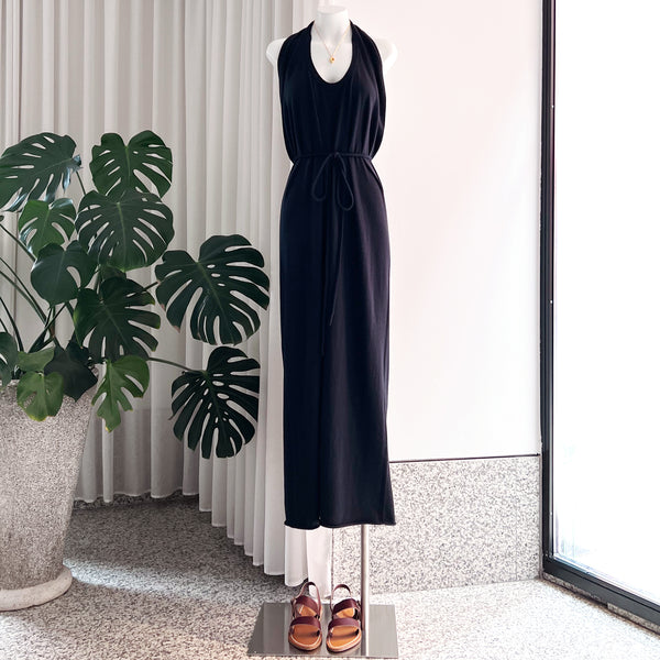 Rocket Cotton-Cashmere Dress in Navy