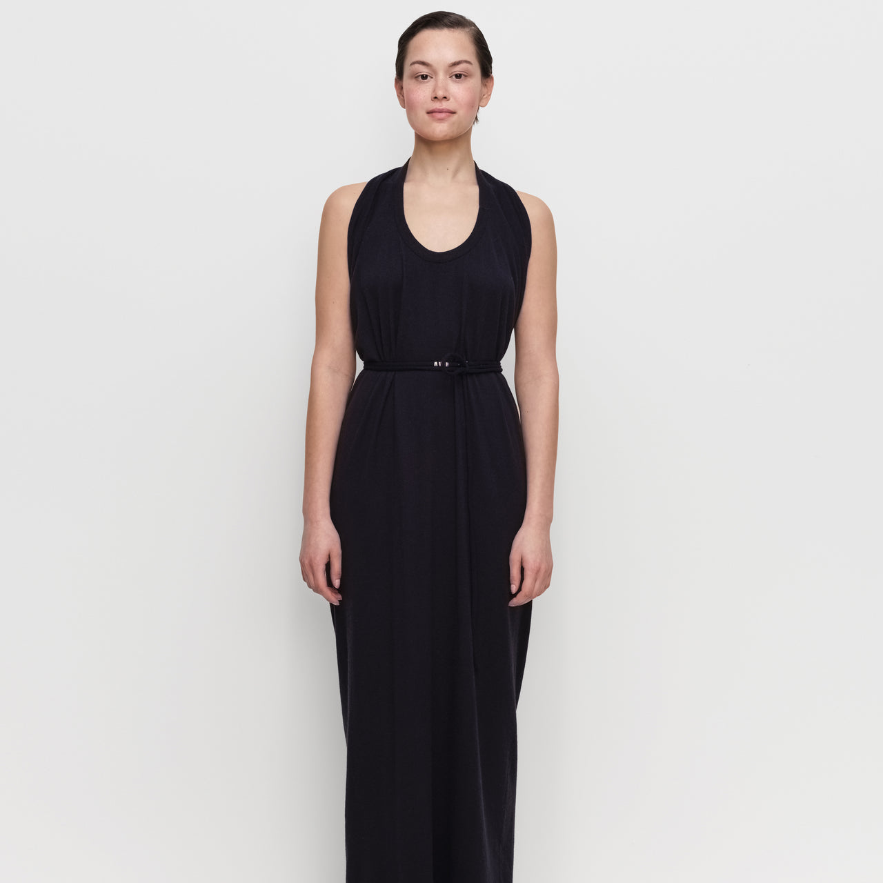 Rocket Cotton-Cashmere Dress in Navy