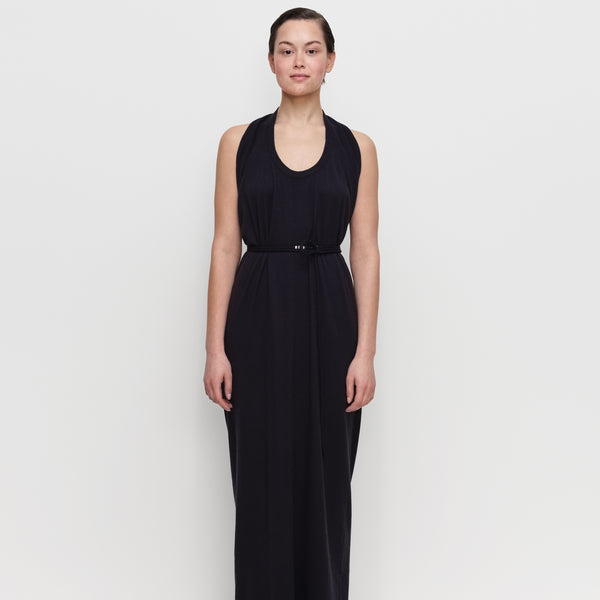 Rocket Cotton-Cashmere Dress in Navy