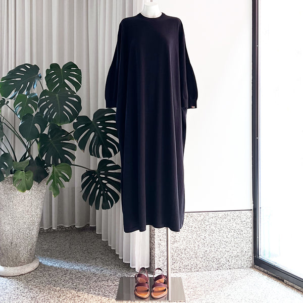 Spook Cotton-Cashmere Dress in Navy