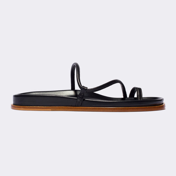 Bari Sandal in Black Nappa