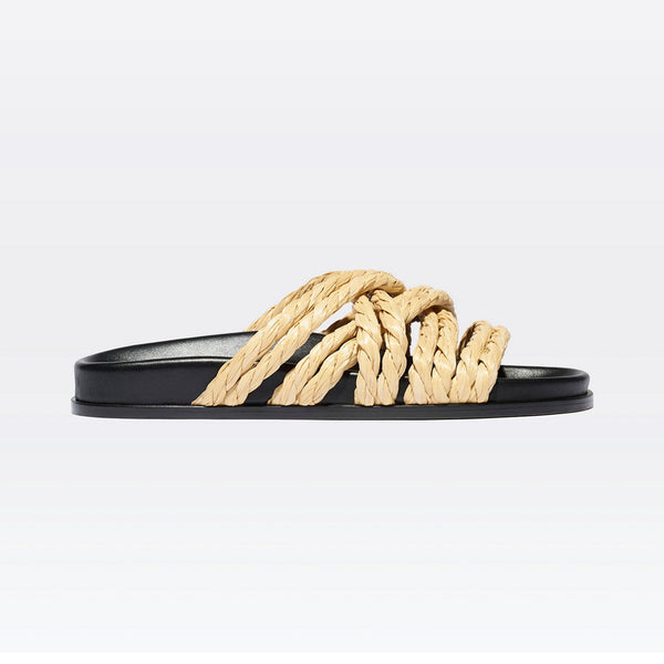 Evvie Sandal in Raffia Natural