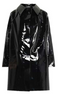 Above the Knee Lacquer Black Trenchcoat