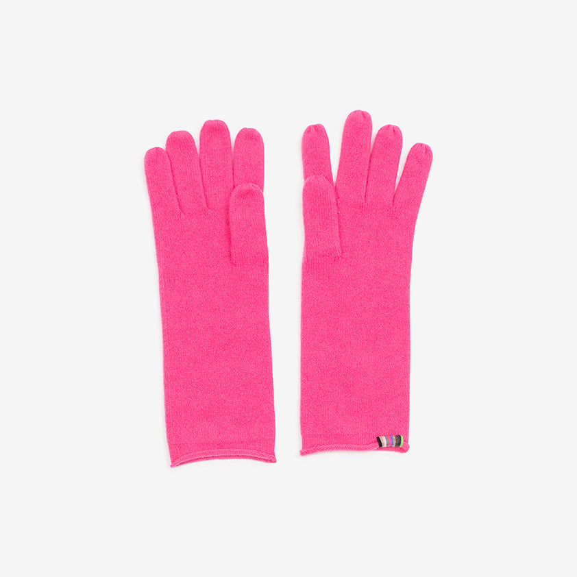 Sensa Cashmere Gloves in Fluo Pink