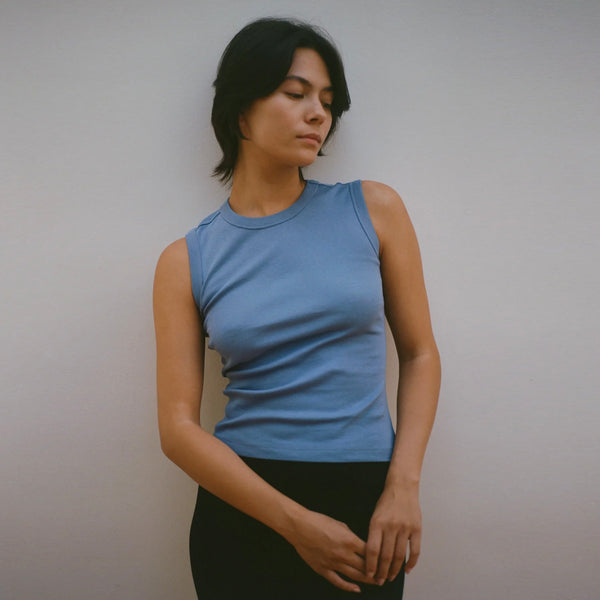 ESMÉ TANK TEE IN FLORE BLUE