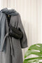 Wrap Coat in Wool Medium Grey