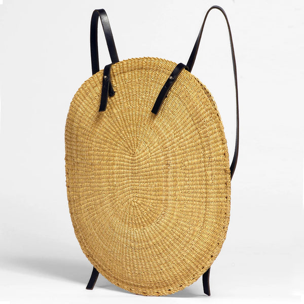 Straw Oval Backpack AKAMAE No.9