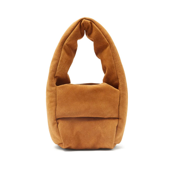 Monk Bag Small in Suede Cognac