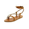 Tiresias Leather Sandals in Natural Tan