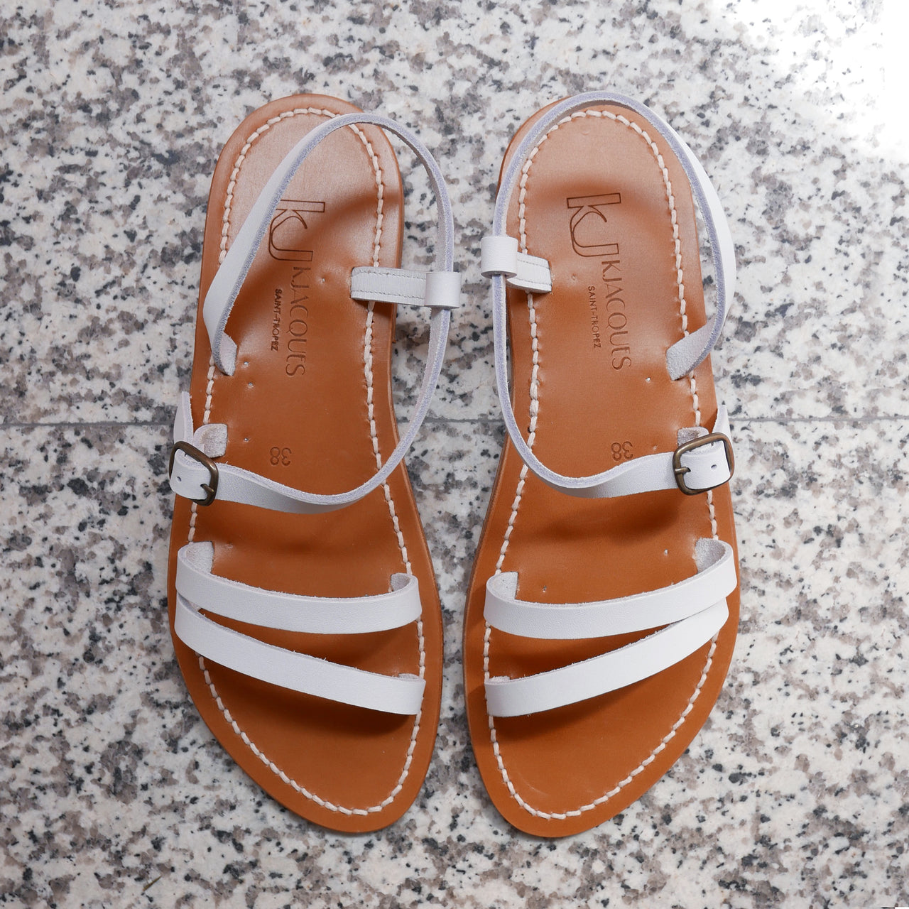 Erka Leather Sandals in White