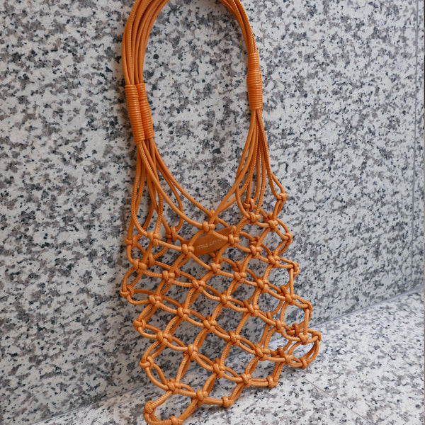 Knotted Mini Tote Orange