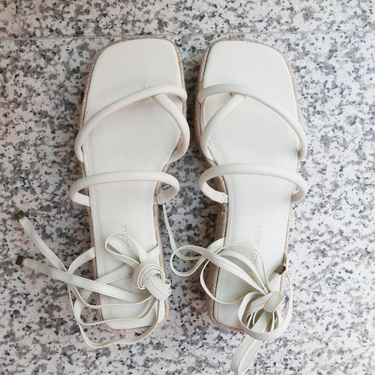 Mica Platform Sandal in Off-White