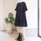 Paradis Tiered Dress in Navy