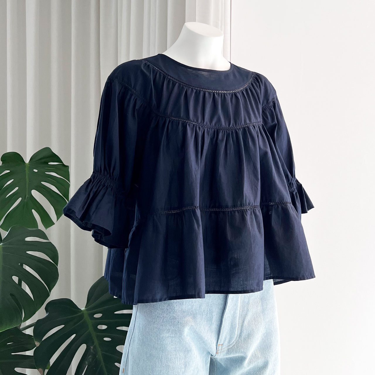 Sol Blouse in Navy
