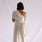 Wrap Linen Top in Off White