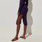 Vista Ribbed Cotton Skirt in Purple