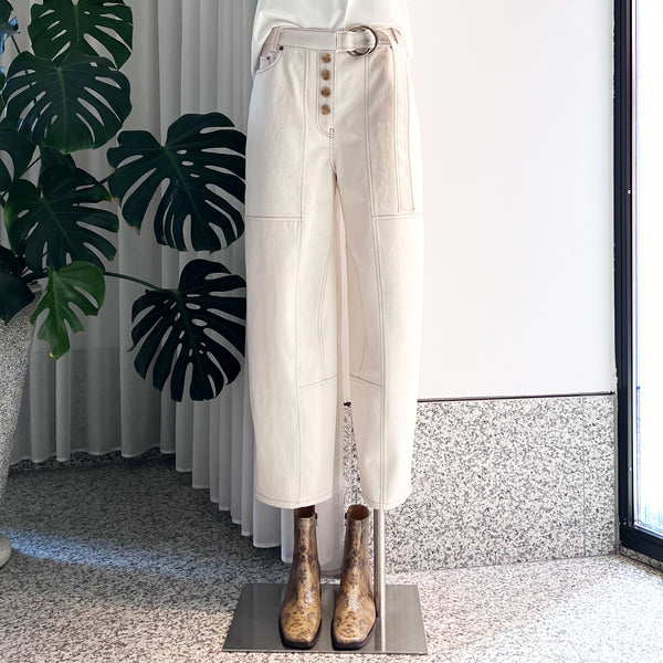 Dalia Jeans in Organic Cotton Denim Ecru