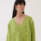 Elliot Sweater in Wool Lime Green
