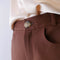 Eliott Unisex Straight Trousers in Brown