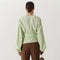 Ebba Top in Textured Viscose Apple Green