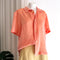 Marty Shirt in Silk Chiffon Orange