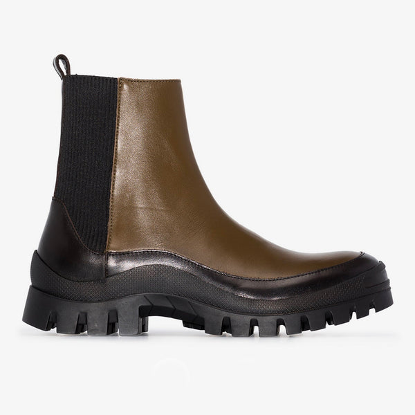 Mira Boots in Leather Khaki