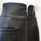Lidia A-Line Leather Skirt in Black