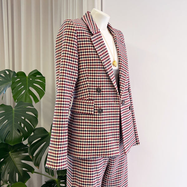 Petra Wool-Blend Plaid Blazer