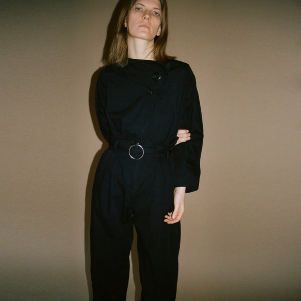 Scout Cotton Jumpsuit in Black