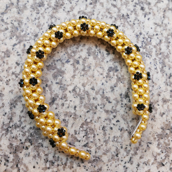 Nelly Hairband in Mimosa/Black