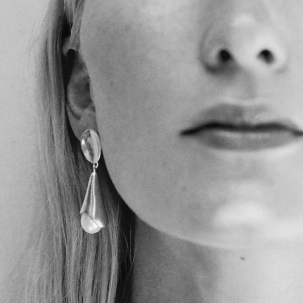Pearl Anna Earrings Silver