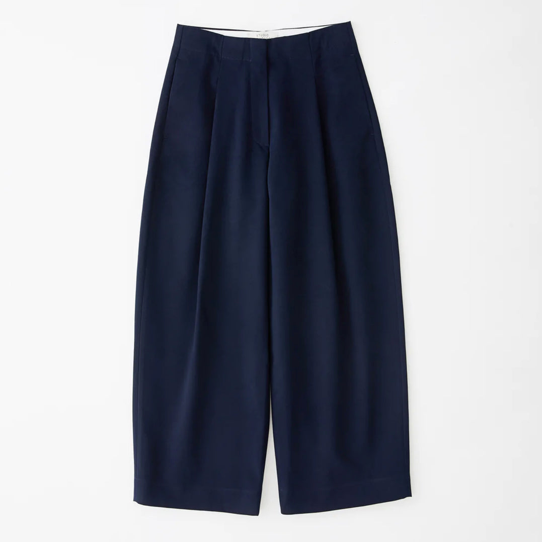 Dordoni Volume Pant in Cotton Dark Navy – Misia