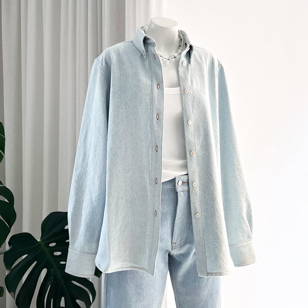 Bissett Denim Shirt in Ice Blue